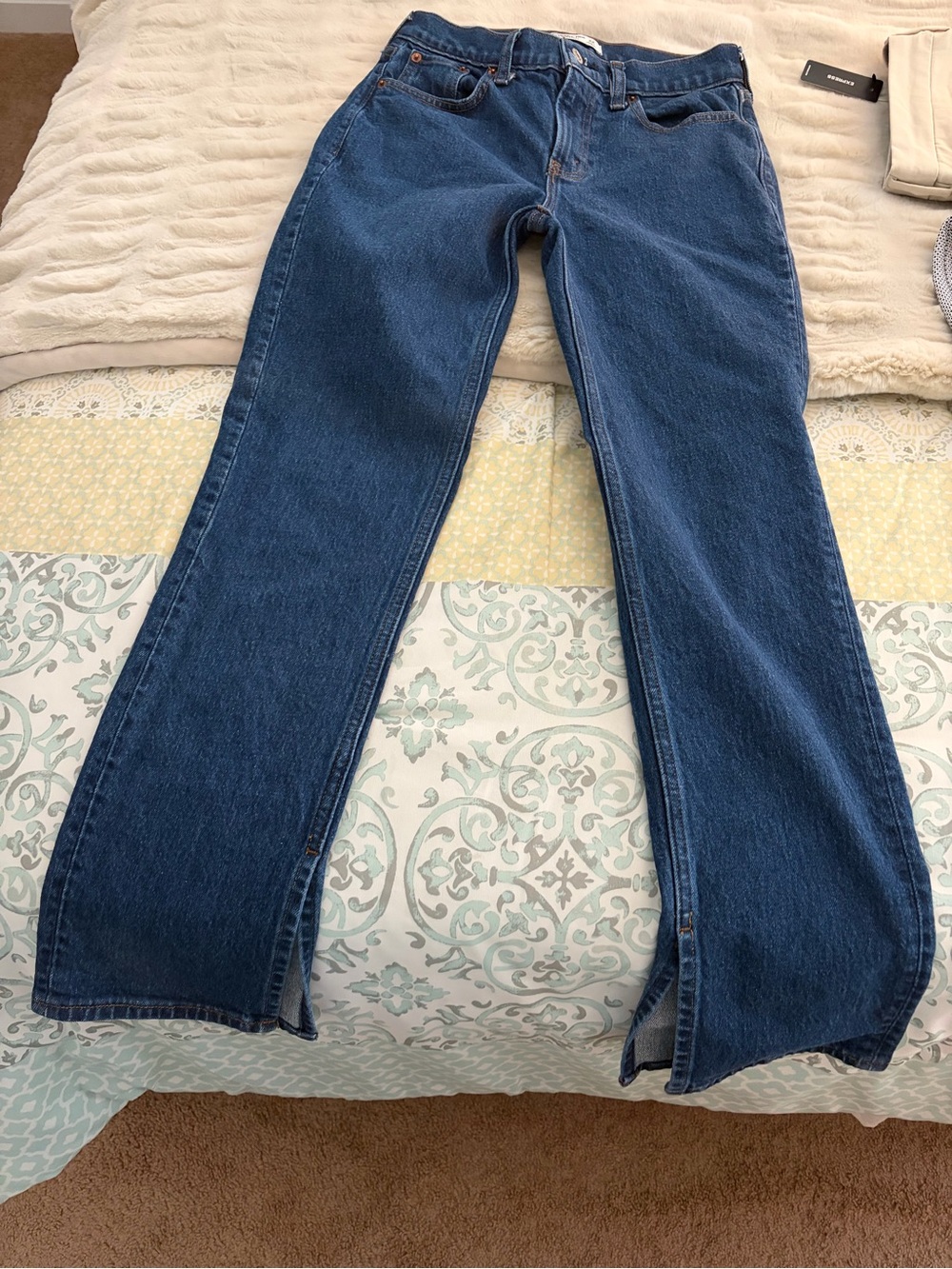 Midrise straight leg jeans